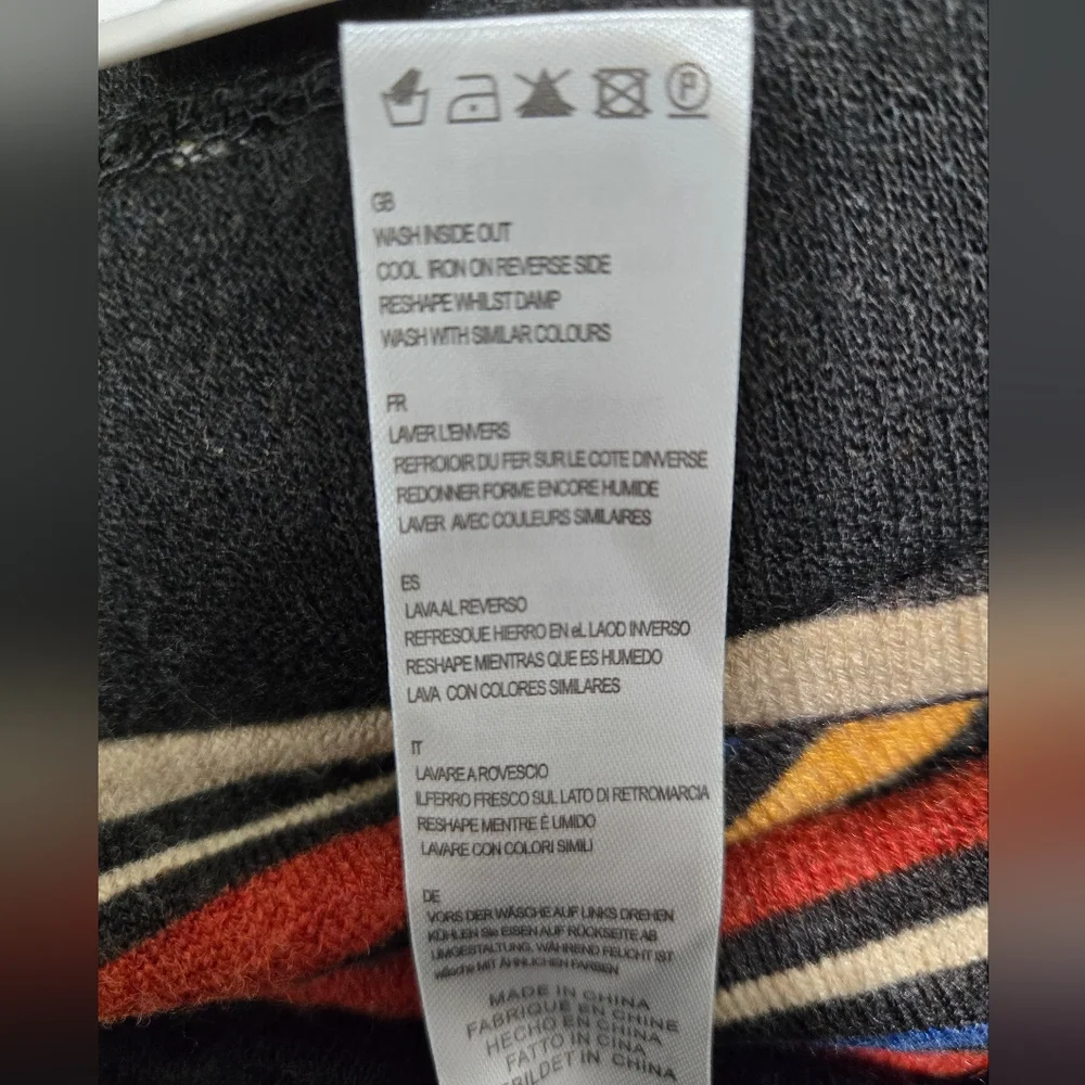 Yumi London Mod Stripe Knit Pleated Mini Sweater Dress Size 6 With 3/4 Sleeves - Picture 13 of 14